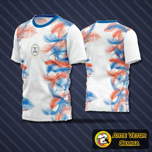 Camisa de futebol amador com logo no peito e estampa grande nas costas em design moderno e cores vibrantes, perfeita para jogos e treinos, combinando conforto e estilo em uma peça única.
