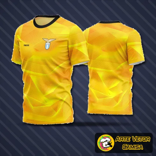 Camisa de futebol amador com logo no peito e estampa grande nas costas em design moderno e atraente, perfeita para equipes que buscam estilo e identidade marcante no campo.