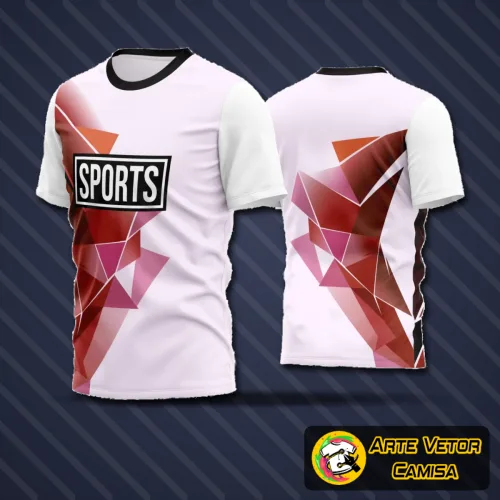 Camisa de futebol amador com logo no peito e estampa grande nas costas, design tradicional com cores vibrantes que destaca a identidade do time em campo.