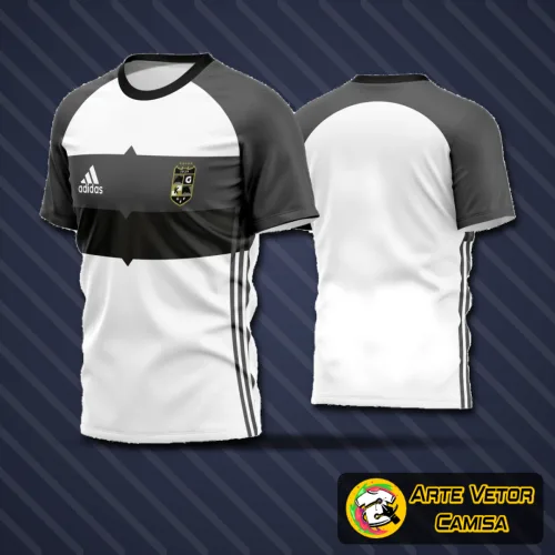 Camisa esportiva com logo no peito em destaque e estampa grande nas costas, ideal para times de futebol amador buscando estilo e personalidade dentro e fora de campo.