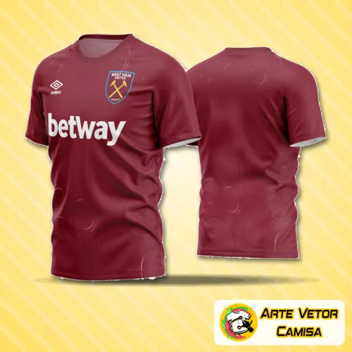 Camisa de futebol amador com logo no peito e estampa grande nas costas em destaque, design moderno e atrativo ideal para jogos e treinos.