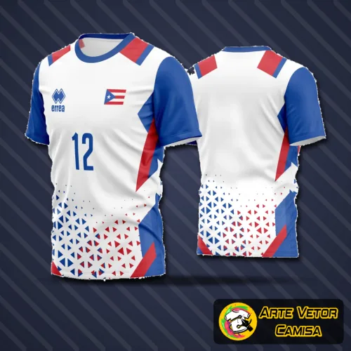 Camisa de futebol amador com logo no peito e estampa grande nas costas exibindo design moderno e vibrante, perfeita para times que buscam identidade visual marcante e uniformidade no campo.