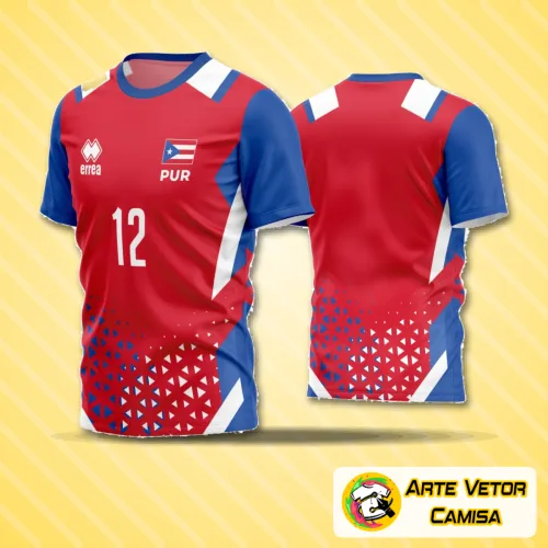 Camisa de futebol amador com logo no peito e estampa grande nas costas, exibindo design moderno e cores vibrantes que destacam o time em campo.