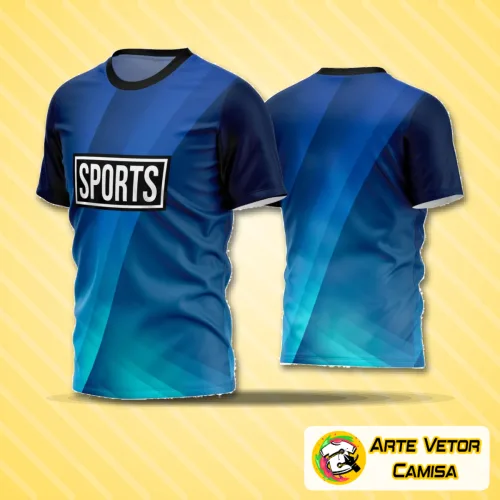 Camisa de futebol amador com logo no peito e estampa grande nas costas, apresentando design vibrante e moderno que destaca o time em campo com estilo e personalidade única para torcedores e jogadores.