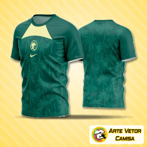Camisa de futebol amador com logo no peito e estampa grande nas costas em cores vibrantes, destacando o design moderno e esportivo perfeito para jogos e treinos.