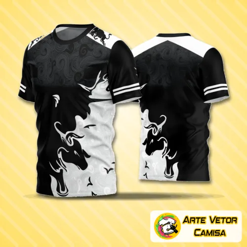 Camisa de futebol amador com logo no peito e estampa grande nas costas em estilo moderno e vibrante, ideal para torcer com estilo e identidade única em campo.
