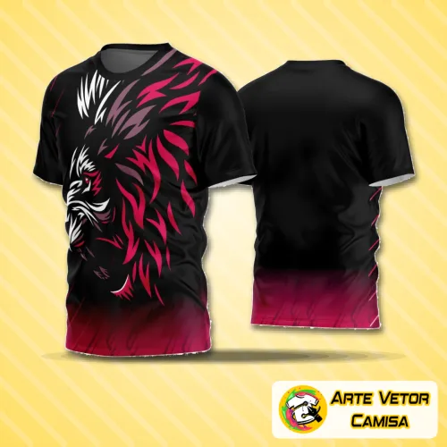 Camisa de futebol amador com logo no peito e estampa grande nas costas, ideal para times que buscam visual moderno e uniforme marcante para jogos e treinos.