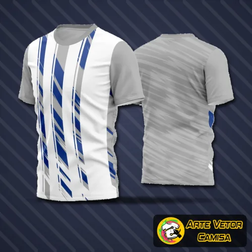 Camisa de futebol amador com logo no peito e estampa grande nas costas destacando o modelo 361, design moderno e atrativo em cores vibrantes para equipes de futebol amador.