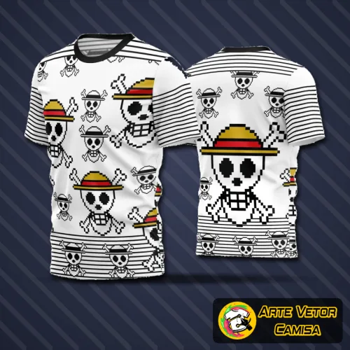 Camisa de futebol amador com logo no peito e estampa grande nas costas, apresentando design moderno e visual marcante, ideal para times que buscam identidade única no campo.