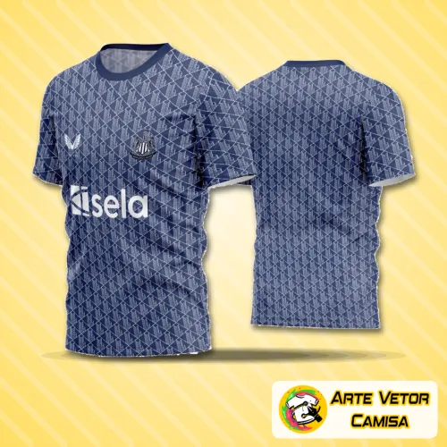 Camisa de time amador com logo no peito e estampa grande nas costas, visual moderno e vibrante que destaca a paixão pelo futebol em cada detalhe da camiseta.