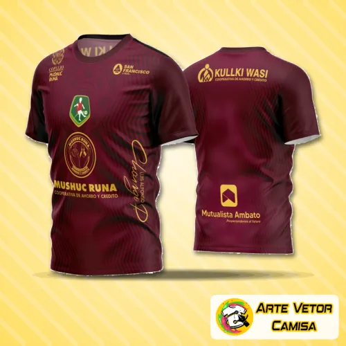 Camisa de time de futebol amador com logo no peito e estampa grande nas costas destacando o estilo esportivo e moderno para equipes amadoras