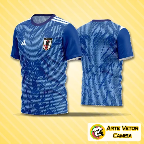 Camisa de time de futebol amador com logo no peito e estampa grande nas costas destacando design moderno e cores vibrantes, perfeita para jogos e treinamentos com estilo único.
