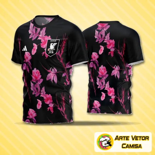 Camisa de futebol amador com logo no peito e estampa grande nas costas, design clássico e cores vibrantes que destacam a equipe em campo, ideal para uso em jogos e eventos esportivos.