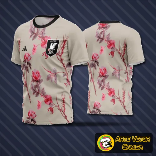 Camisa de time amador com logo no peito e estampa grande nas costas em estilo moderno e atraente, ideal para equipes de futebol que querem destacar a identidade com design exclusivo e cores vibrantes.