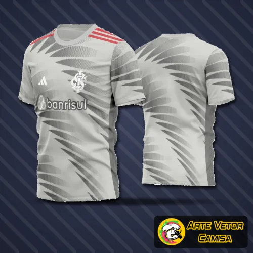 Camiseta de time de futebol amador com logo no peito e grande estampa colorida nas costas, exibindo design moderno e esportivo ideal para jogos e treinos.