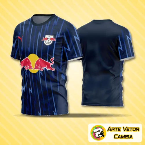Camisa de futebol amador com logo no peito e estampa grande nas costas, apresenta design moderno e cores vibrantes que destacam a equipe em campo com estilo e personalidade.