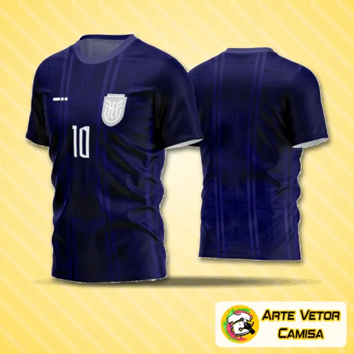 Camisa de futebol amador com logo no peito e estampa grande nas costas, design moderno e vibrante, ideal para times que buscam identidade única em campo e estilo marcante.