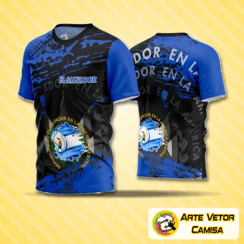 Camisa de futebol amador com logo no peito e estampa grande nas costas em cores vibrantes, ideal para jogos e treinos, mostrando estilo e personalidade no campo.