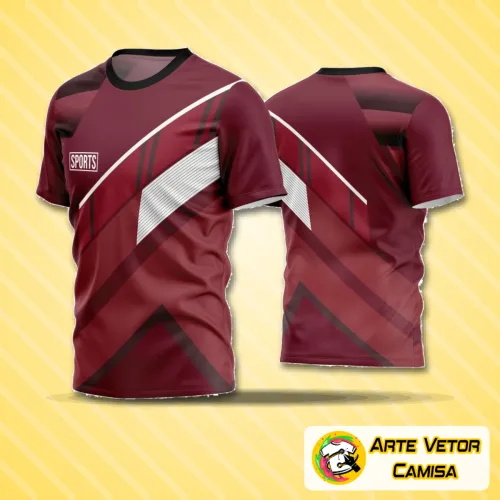 Camisa de futebol amador com logo no peito e estampa grande nas costas, design moderno e elegante, combinando cores vibrantes e detalhes que valorizam o visual do time.