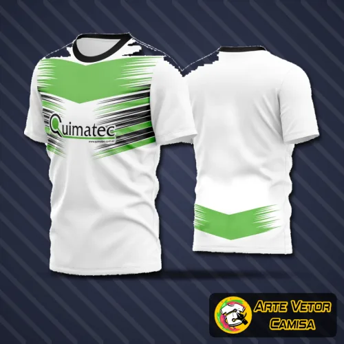 Camisa de futebol amador com logo no peito e estampa grande nas costas em design moderno e vibrante, perfeita para quem busca estilo e identidade em campo.