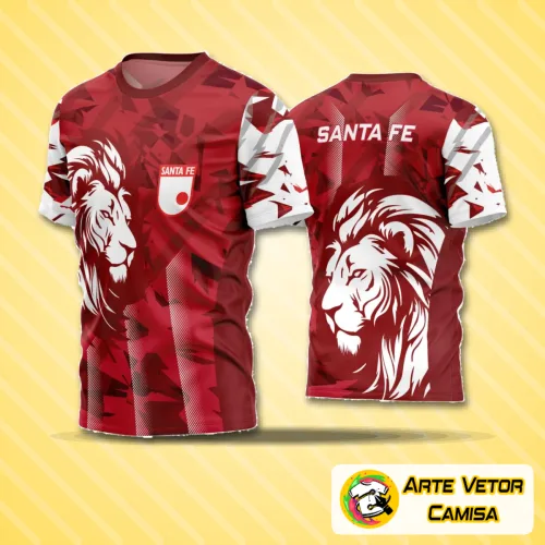 Camisa de futebol amador com logo no peito e estampa grande nas costas em design moderno e vibrante, perfeita para destacar seu time com estilo único e marcante.