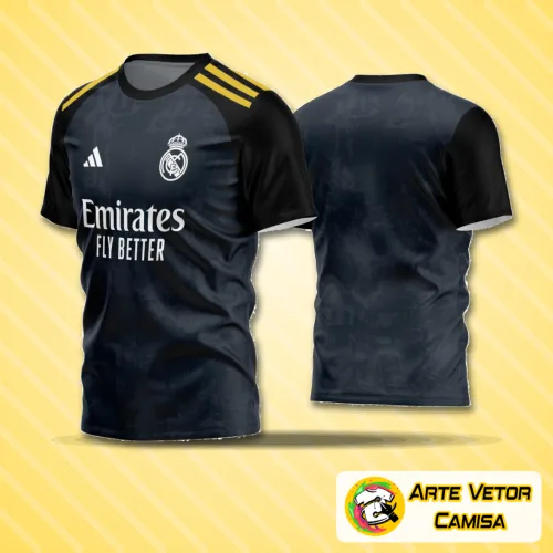 Camisa com design moderno para time de futebol amador, destacando logo no peito e estampa grande nas costas que realça a identidade do time com cores vibrantes e detalhes marcantes.