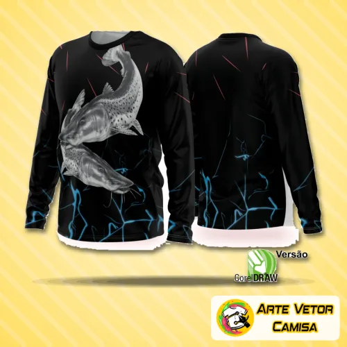 Camisa de futebol amador com logo no peito e estampa grande nas costas, mostrando design moderno e cores vibrantes, perfeita para times que buscam destaque e identidade visual marcante no campo.