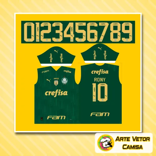 Arte Vetor Nova Camisa Palmeiras Titular 2024 - 2025