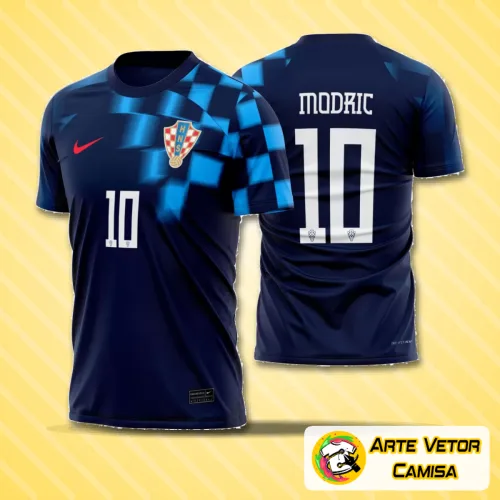 Arte Vetor Template Camisa Croacia Reserva 2022 - 2023