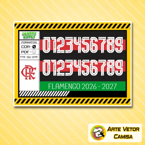 Fonte do Flamengo 2026 - TTF - CDR - PDF