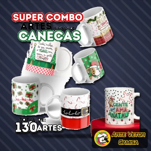Super Combo Artes Canecas de Natal (2020, 2021, 2022) – Pandoca
