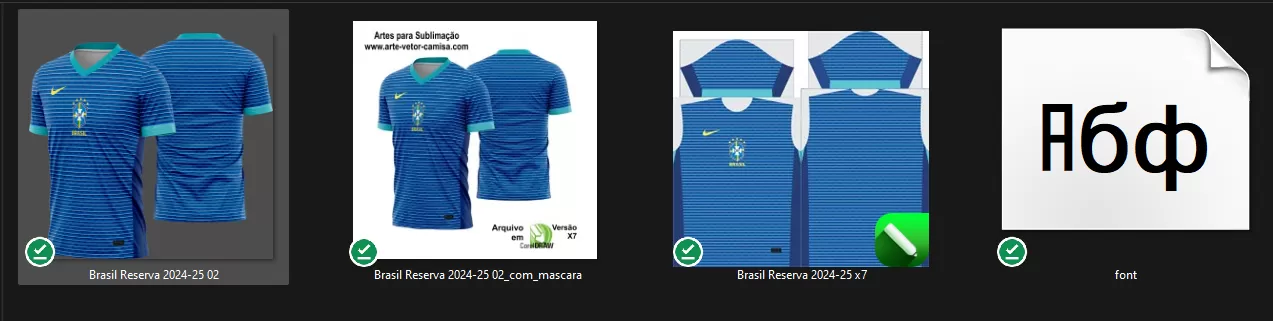 Arte Vetor Camisa Brasil Reserva 2024 - 2025