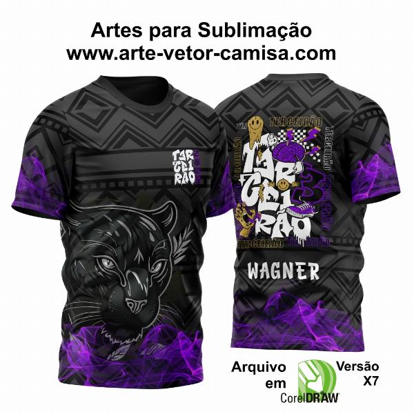 Arte Vetor Camisa Pantera Negra Terceirão 2024 modelo 01