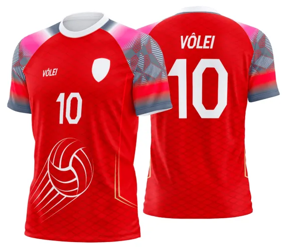 Arte Vetor Camisa de Vôlei Personalizado Moderno