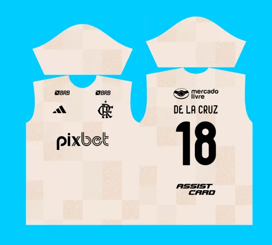 Arte Vetor Nova Camisa Flamengo Pré-Jogo 2024 - 2025