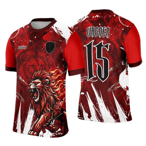 Camisa de Interclasse Personalizada Leão Vermelho