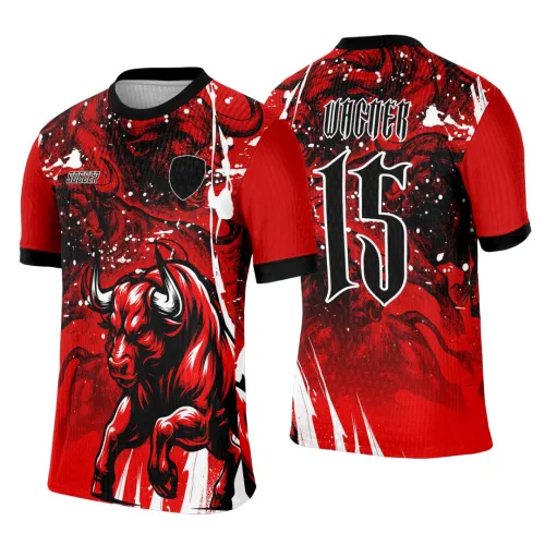 Camisa de Interclasse Personalizada Touro Vermelho