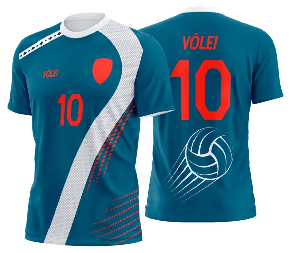 Arte Vetor Camisa de Vôlei Personalizado Moderno
