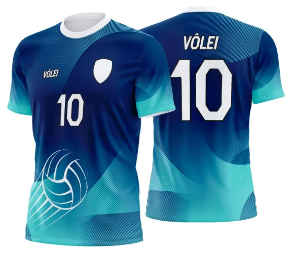 Arte Vetor Camisa de Vôlei Personalizado Moderno