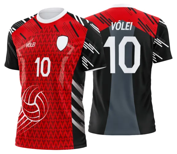 Arte Vetor Camisa de Vôlei Personalizado Moderno