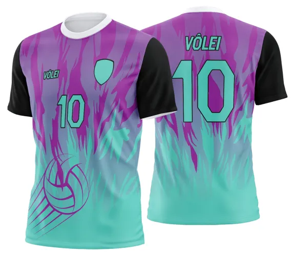 Arte Vetor Camisa de Vôlei Personalizado Moderno