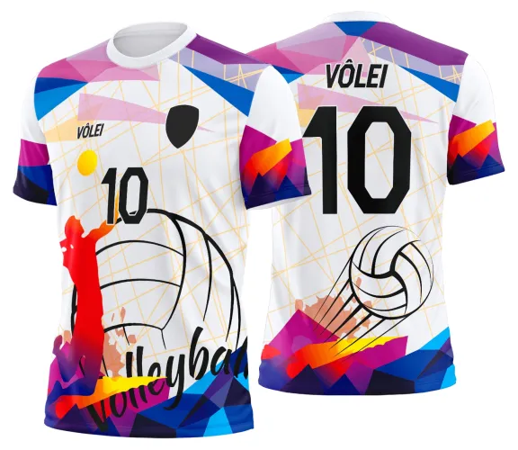 Arte Vetor Camisa de Vôlei Personalizado Moderno