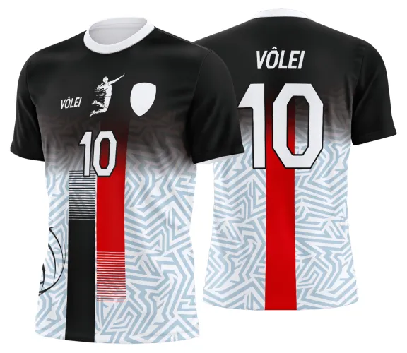 Arte Vetor Camisa de Vôlei Personalizado Moderno