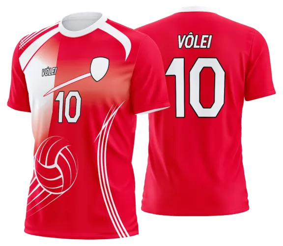 Arte Vetor Camisa de Vôlei Personalizado Moderno