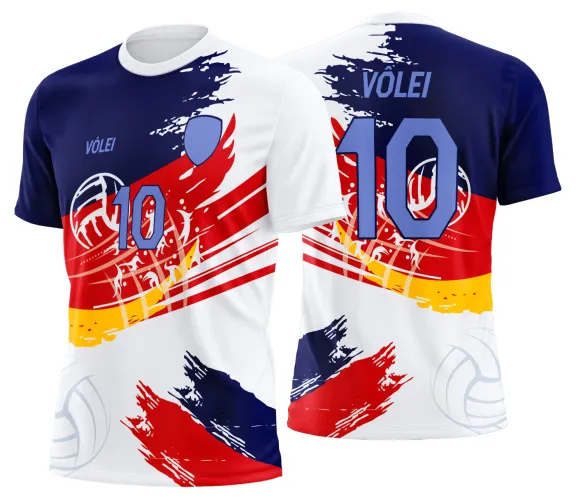 Arte Vetor Camisa de Vôlei Personalizado Moderno