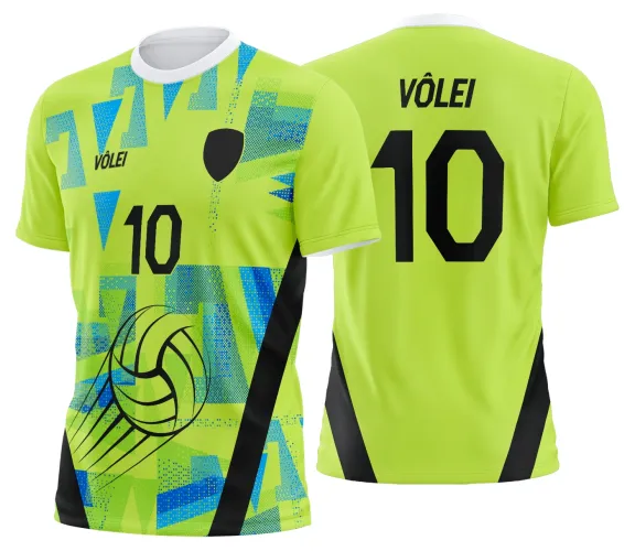 Arte Vetor Camisa de Vôlei Personalizado Moderno