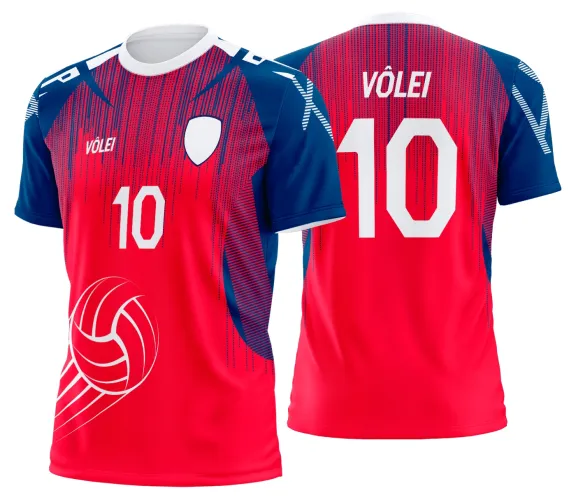 Arte Vetor Camisa de Vôlei Personalizado Moderno