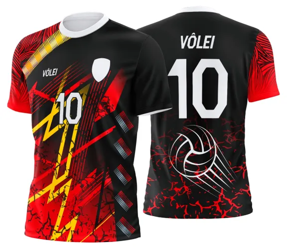 Arte Vetor Camisa de Vôlei Personalizado Moderno