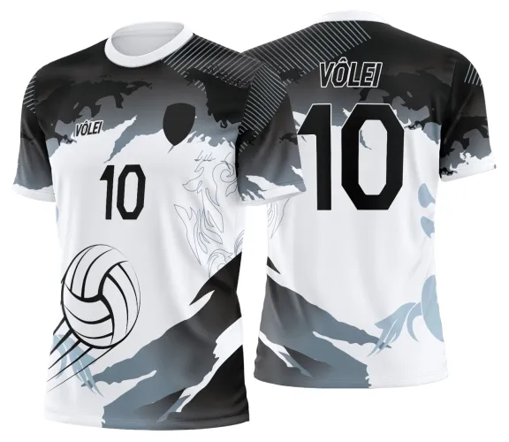 Arte Vetor Camisa de Vôlei Personalizado Moderno