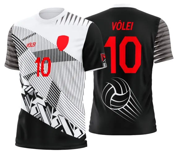 Arte Vetor Camisa de Vôlei Personalizado Moderno